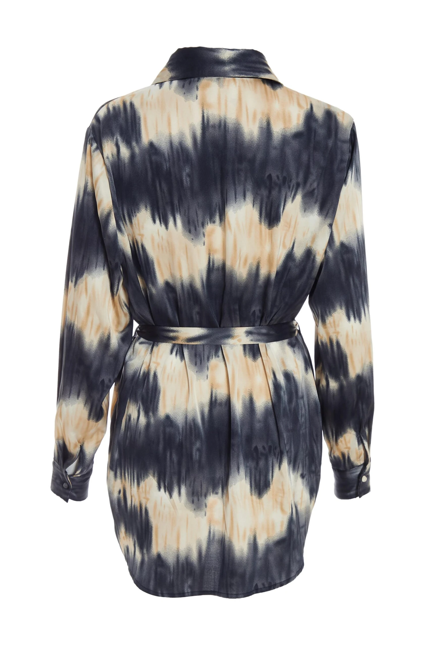 Champagne Satin Marble Print Blouse 7 Champagne Satin Marble Print Blouse - Image 5