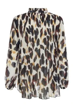 Stone Animal Print Chiffon Blouse 12 Stone Animal Print Chiffon Blouse -Chic Summer Shop 00100036681 ZB