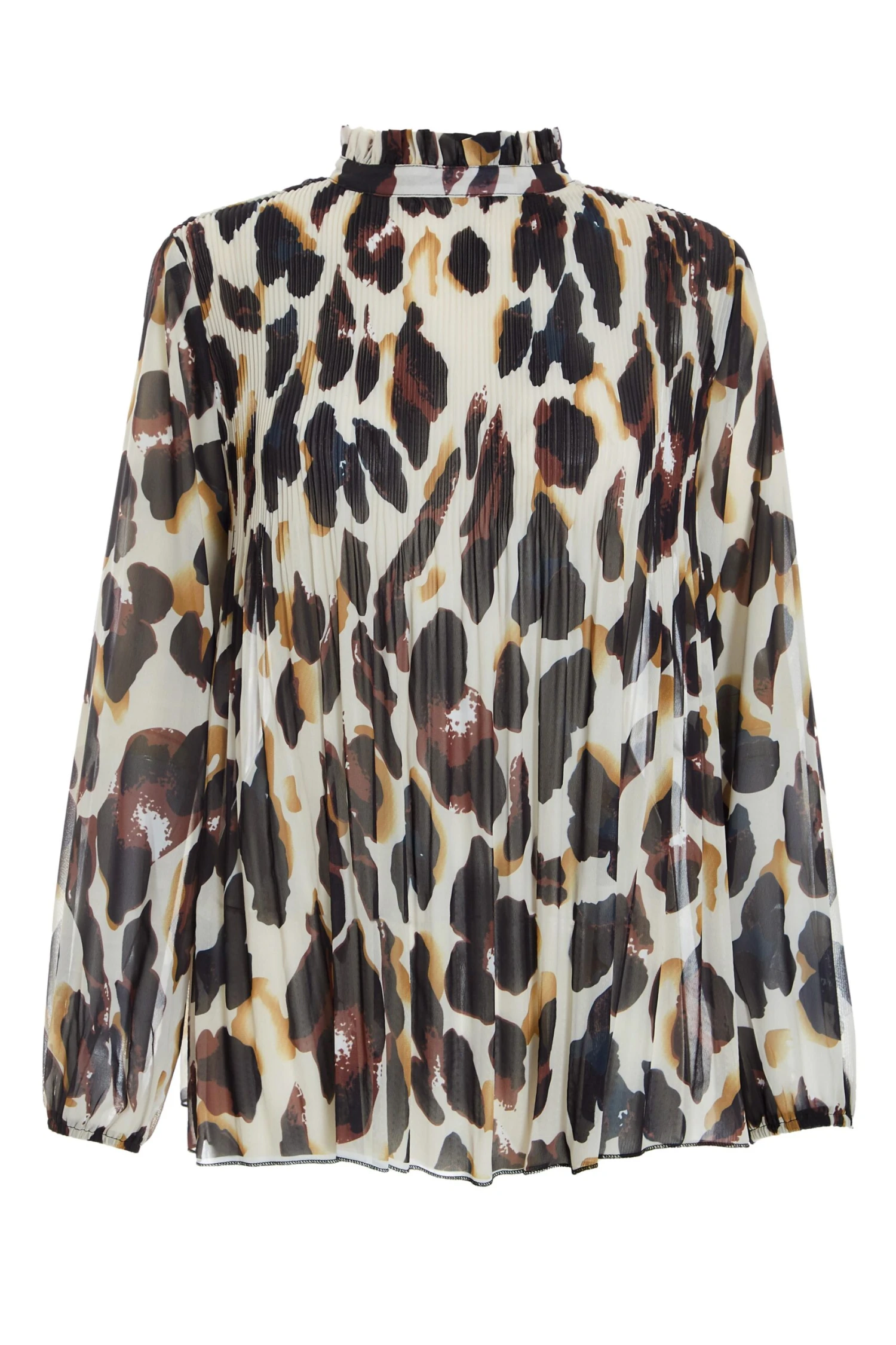 Stone Animal Print Chiffon Blouse 3 Stone Animal Print Chiffon Blouse