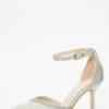 Sage Satin Diamante Trim Court Heels -Chic Summer Shop 00100036733 ZM