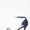 Navy Satin Diamante Mesh Low Heels 1 Navy Satin Diamante Mesh Low Heels -Chic Summer Shop 00100036755 ZM