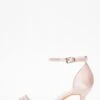 Pink Satin Diamante Mesh Low Heels -Chic Summer Shop 00100036758 ZM