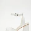 White Twist Front Block Heeled Sandals -Chic Summer Shop 00100036765 ZM
