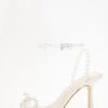 Bridal White Pearl Bow Clear Heeled Sandals -Chic Summer Shop 00100036769 ZM