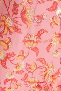 Pink Chiffon Paisley Print Maxi Dress -Chic Summer Shop 00100036833 ZS