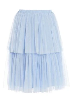Blue Tulle Skater Skirt -Chic Summer Shop 00100036840 ZB