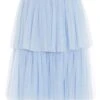 Blue Tulle Skater Skirt 2 Blue Tulle Skater Skirt -Chic Summer Shop 00100036840 ZM