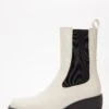 Cream Faux Leather Elasticated Western Boots -Chic Summer Shop 00100036893 ZM