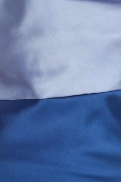 Blue Two Tone Satin Slip Midi Dress -Chic Summer Shop 00100036920 ZS