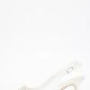Bridal White Satin Brooch Court Low Heels -Chic Summer Shop 00100036961 ZM