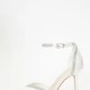Bridal White Satin Diamante Trim Court Heels -Chic Summer Shop 00100036964 ZM