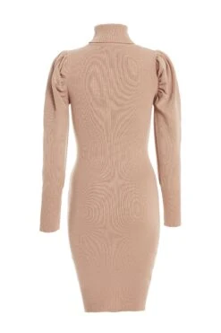 Stone Knitted Puff Sleeve Dress -Chic Summer Shop 00100036995 ZB