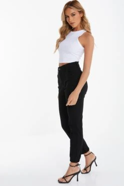 Black Cargo Trousers -Chic Summer Shop 00100037016 XS