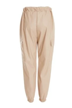 Stone Faux Leather Cargo Trousers 12 Stone Faux Leather Cargo Trousers -Chic Summer Shop 00100037034 ZB
