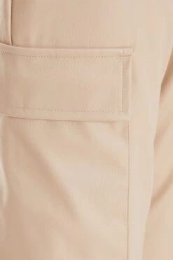 Stone Faux Leather Cargo Trousers 13 Stone Faux Leather Cargo Trousers -Chic Summer Shop 00100037034 ZS