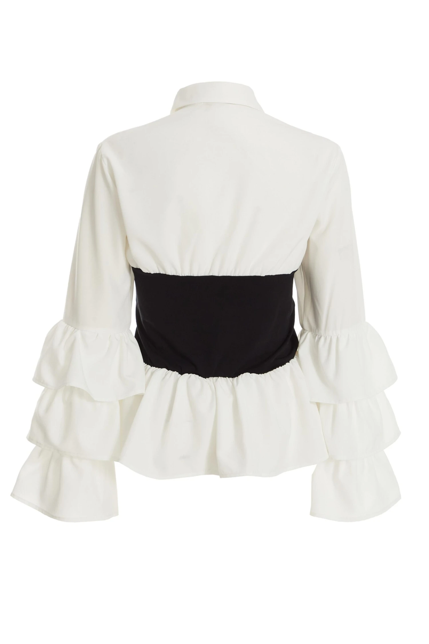 White Corcet Style Frill Shirt 7 White Corcet Style Frill Shirt - Image 5