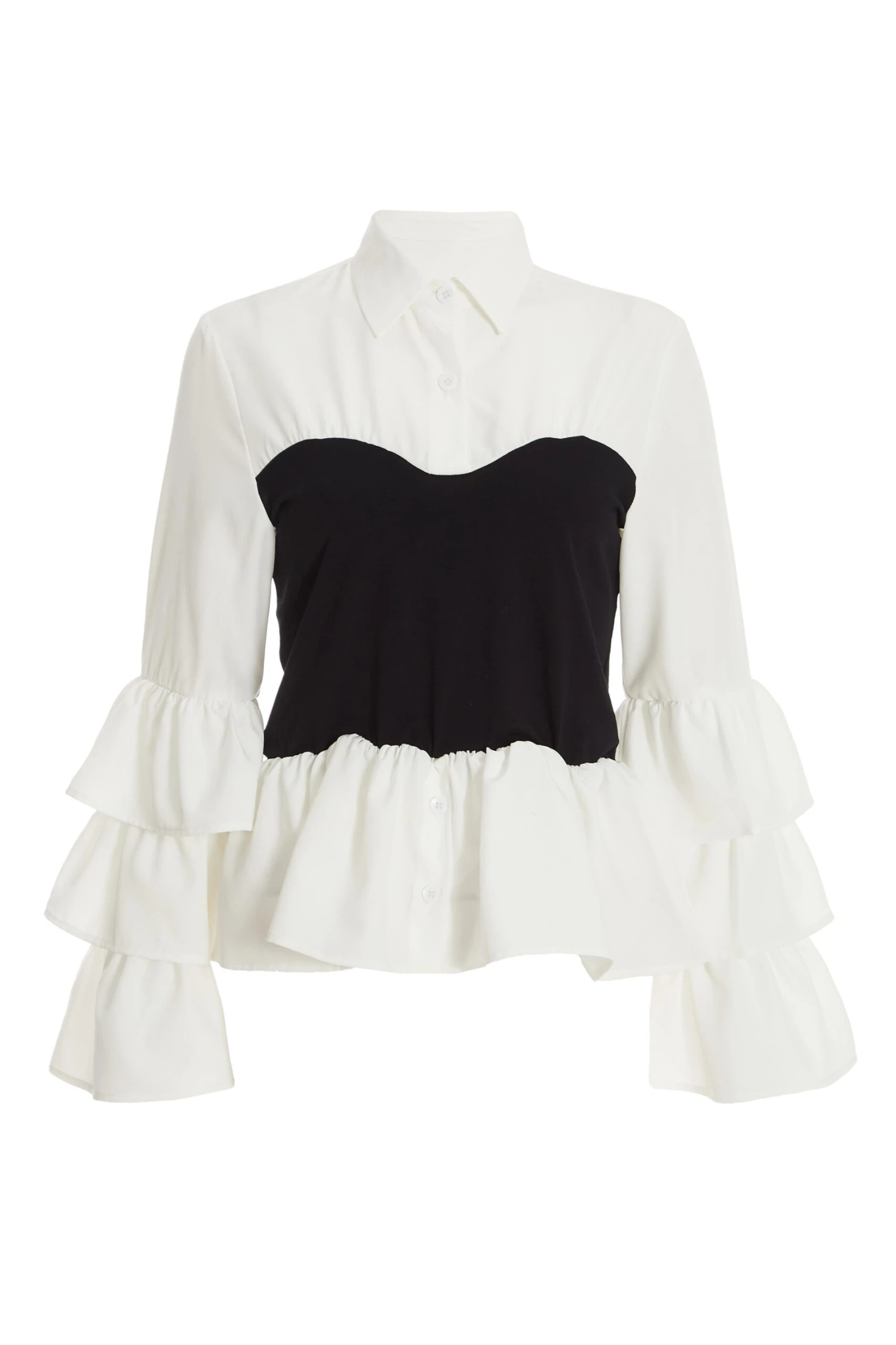 White Corcet Style Frill Shirt 3 White Corcet Style Frill Shirt