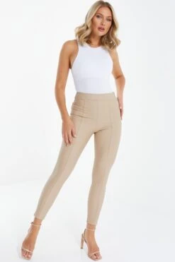 Stone Faux Leather Seam Leggings 9 Stone Faux Leather Seam Leggings -Chic Summer Shop 00100037043 XM