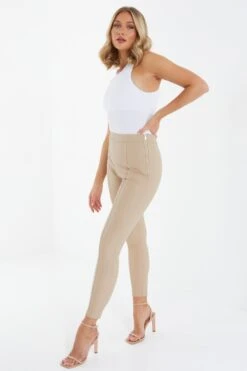 Stone Faux Leather Seam Leggings 11 Stone Faux Leather Seam Leggings -Chic Summer Shop 00100037043 XS
