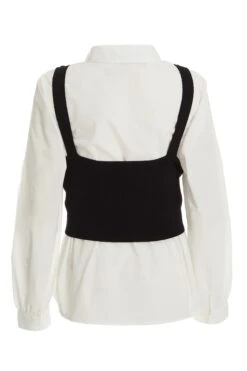 Black Two In One Knitted Vest Shirt 12 Black Two In One Knitted Vest Shirt -Chic Summer Shop 00100037046 ZB