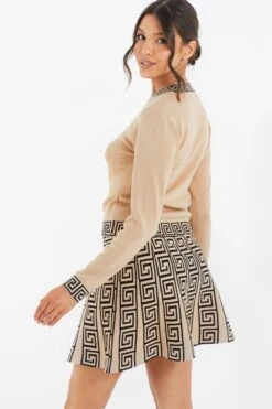 Stone Geometric Knitted Jumper -Chic Summer Shop 00100037056 XB