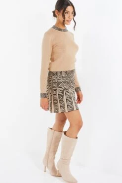 Stone Geometric Knitted Jumper -Chic Summer Shop 00100037056 XS