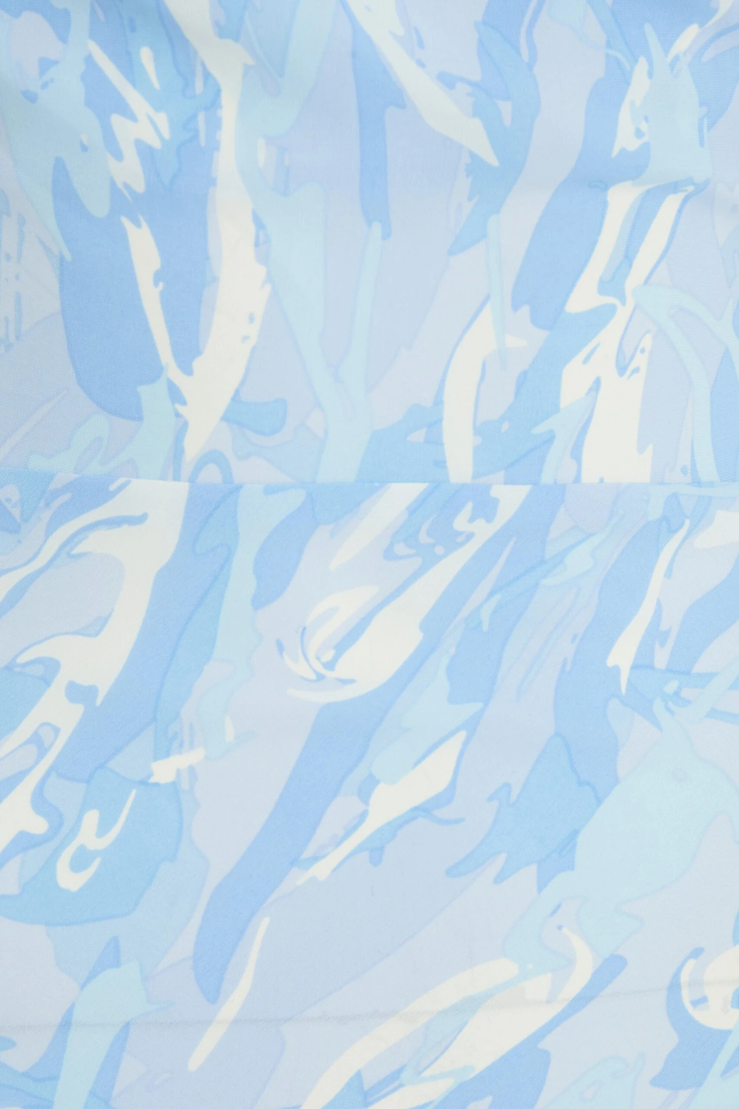 Light Blue Brush Stroke Tie Back Split Midi Dress 8 Light Blue Brush Stroke Tie Back Split Midi Dress - Image 6