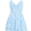 Blue Brush Stroke Tie Back Playsuit