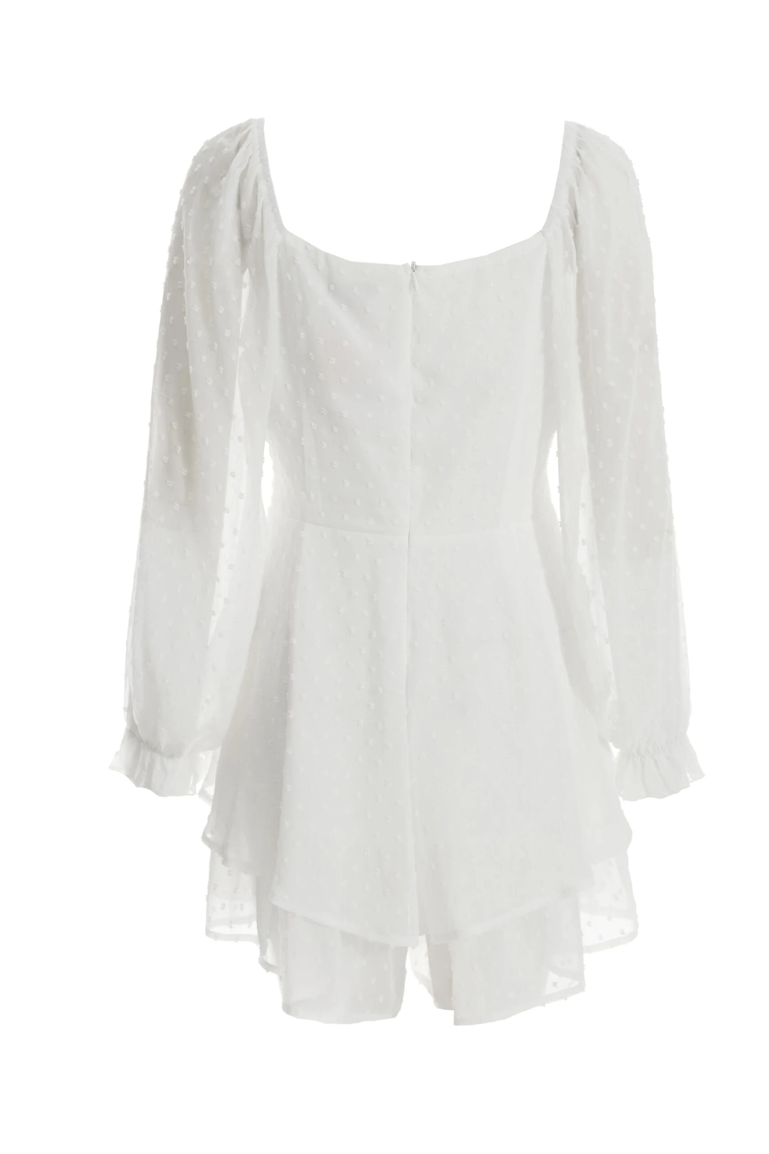 Cream Chiffon Tie Front Playsuit 6 Cream Chiffon Tie Front Playsuit - Image 5
