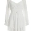 Cream Chiffon Tie Front Playsuit 2 Cream Chiffon Tie Front Playsuit -Chic Summer Shop 00100037208 ZM