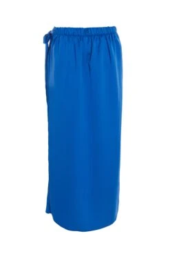 Royal Blue Satin Wrap Midi Skirt 12 Royal Blue Satin Wrap Midi Skirt -Chic Summer Shop 00100037212 ZB
