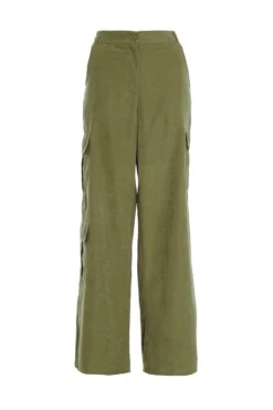 Khaki Cargo Palazzo Trousers