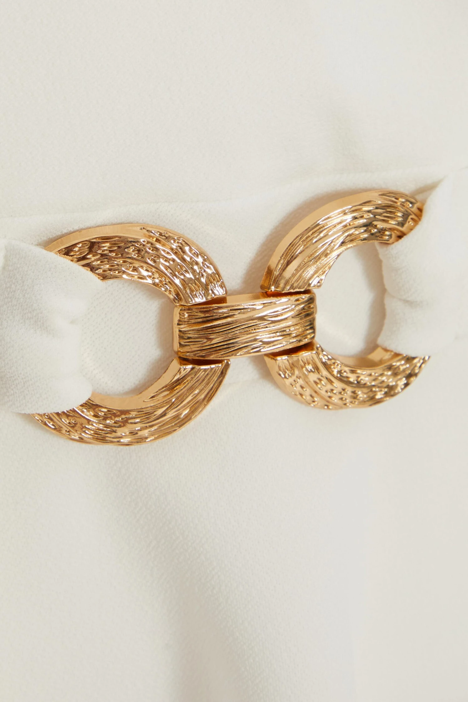 Cream Chiffon Buckle Peplum Top 8 Cream Chiffon Buckle Peplum Top - Image 6