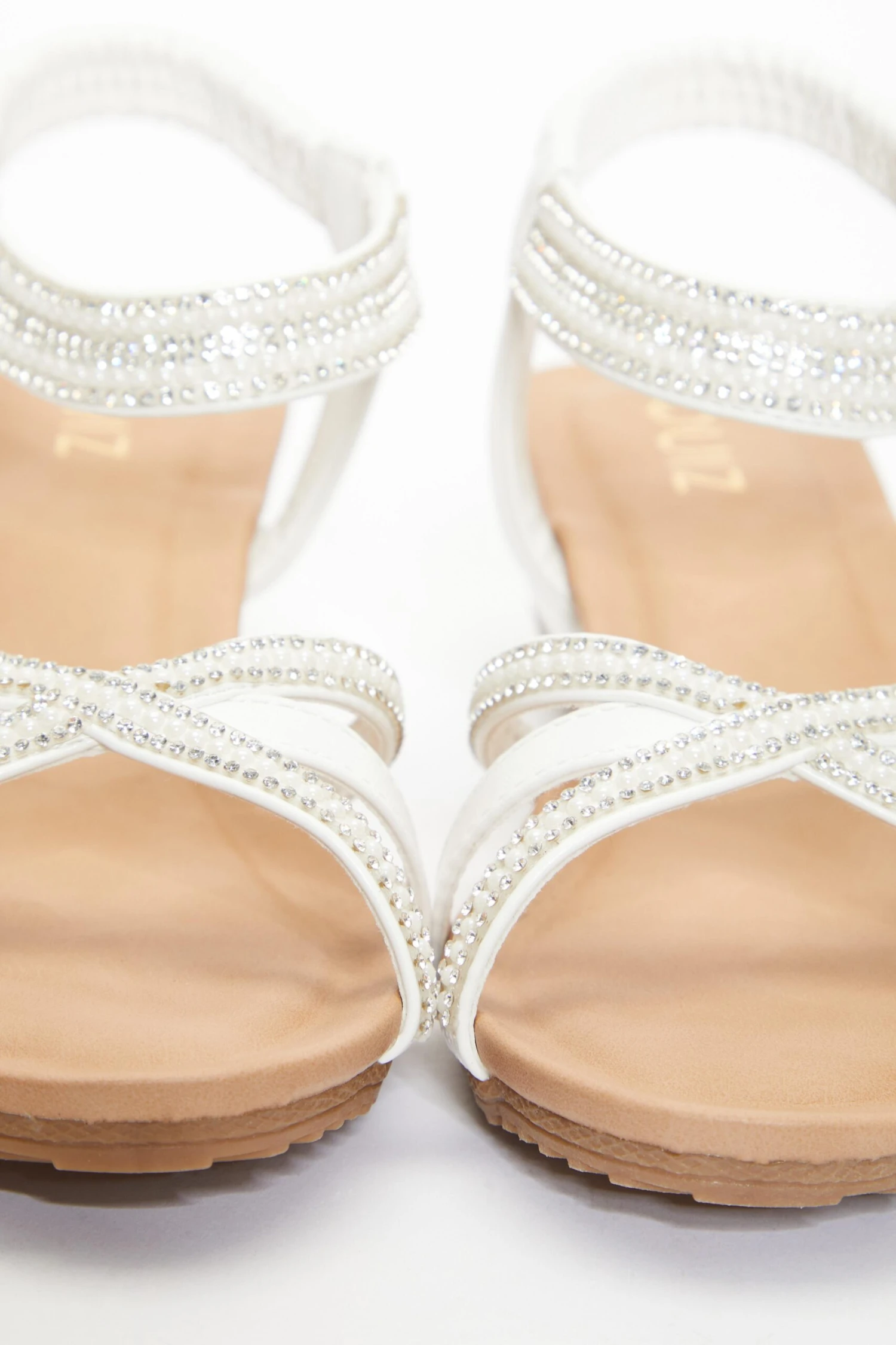 White Cross Front Comfort Wedges 7 White Cross Front Comfort Wedges - Image 5