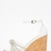 White Diamante Heeled Wedges -Chic Summer Shop 00100037247 ZM