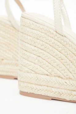 Nude Cross Strap Wedges -Chic Summer Shop 00100037261 ZB