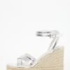 Silver Cross Strap Wedges 1 Silver Cross Strap Wedges -Chic Summer Shop 00100037269 ZM