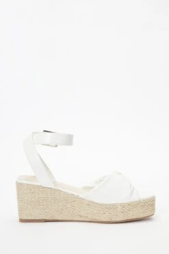 White Twist Front Wedges -Chic Summer Shop 00100037275 ZS