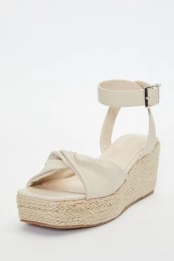 Nude Twist Front Wedges -Chic Summer Shop 00100037276 XB