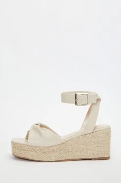 Nude Twist Front Wedges