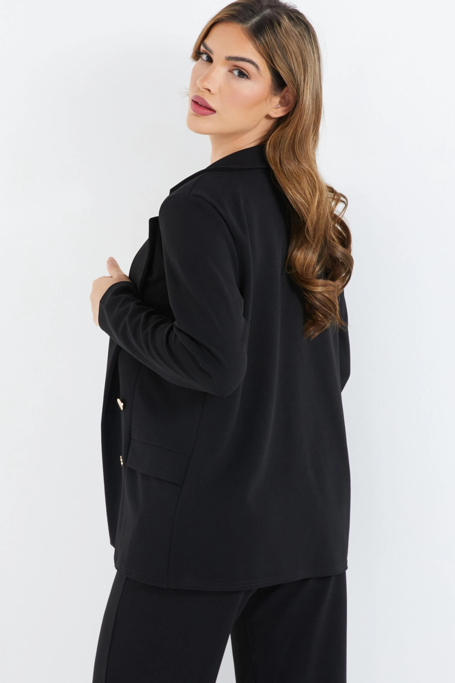 Black Buttoned Blazer 5 Black Buttoned Blazer - Image 3