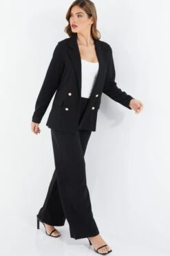 Black Buttoned Blazer 11 Black Buttoned Blazer -Chic Summer Shop 00100037328 XS