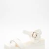 White Faux Leather Cross Strap Wedges 2 White Faux Leather Cross Strap Wedges -Chic Summer Shop 00100037333 ZM