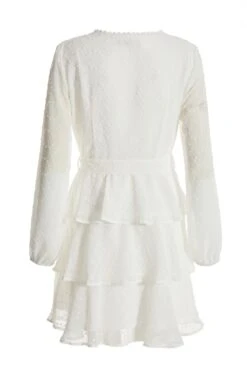 White Chiffon Polka Dot Skater Dress -Chic Summer Shop 00100037366 ZB