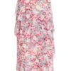 Multicoloured Chiffon Floral Frill Midi Skirt -Chic Summer Shop 00100037369 ZM