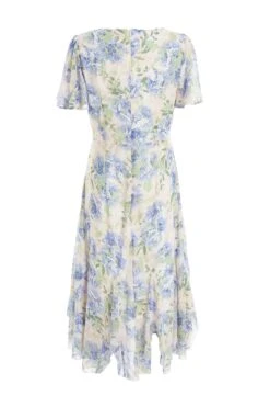Pink Floral Midi Dress 12 Pink Floral Midi Dress -Chic Summer Shop 00100037373 ZB