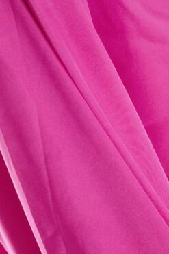 Pink Satin Tie Cropped Blouse 13 Pink Satin Tie Cropped Blouse -Chic Summer Shop 00100037376 ZS