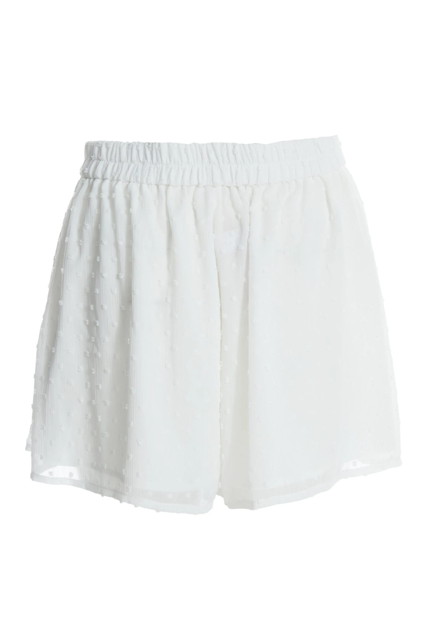 White Chiffon Dobby Shorts 7 White Chiffon Dobby Shorts - Image 5