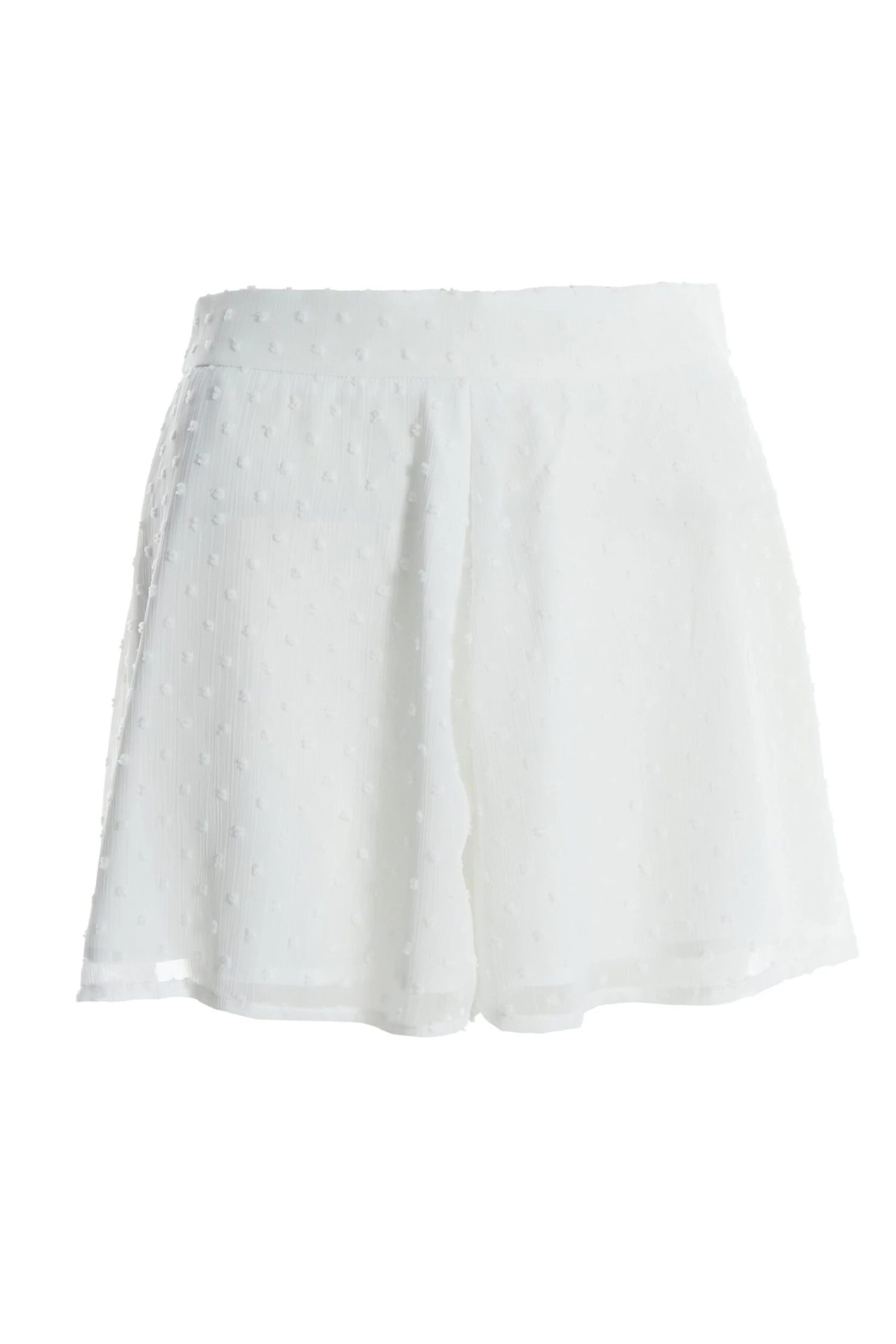 White Chiffon Dobby Shorts 3 White Chiffon Dobby Shorts
