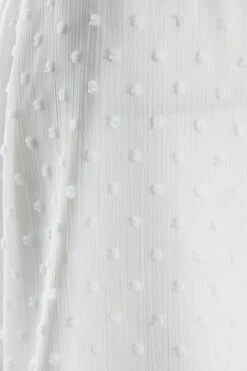 White Chiffon Dobby Shorts 13 White Chiffon Dobby Shorts -Chic Summer Shop 00100037392 ZS